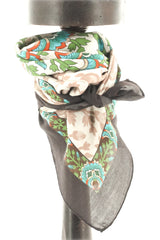 SCARF BANDANA FLEURS BEIGE