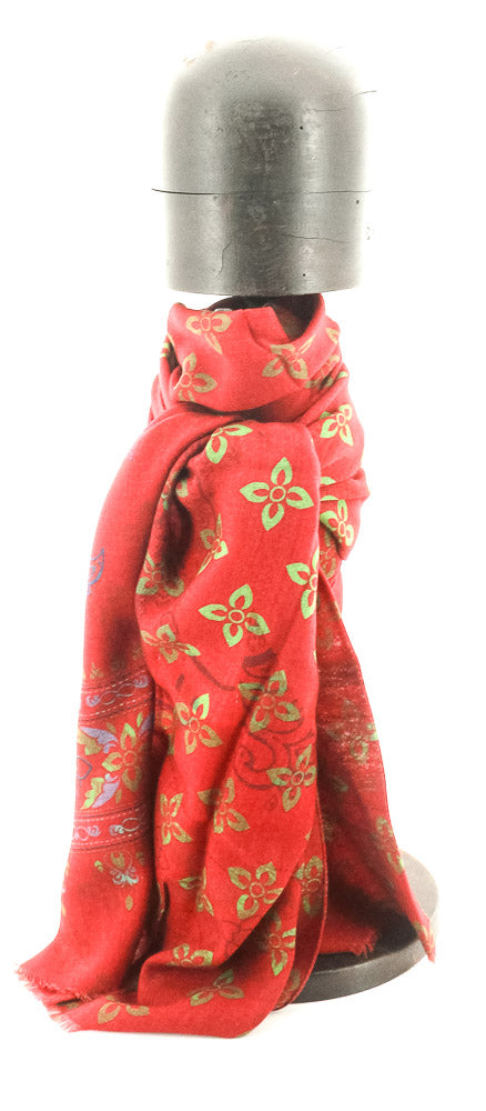 SCARF PARSIFAL ELEPHANT GRENAT