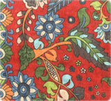 SCARF VERBIER FLEURS GRENAT